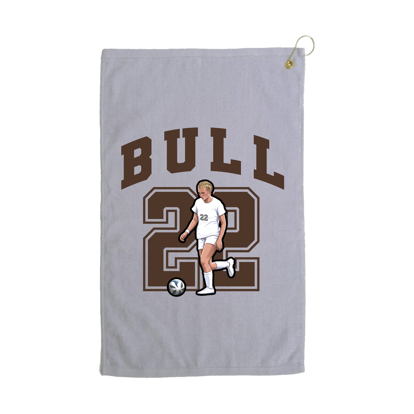 Golf Towel — Number in Grey