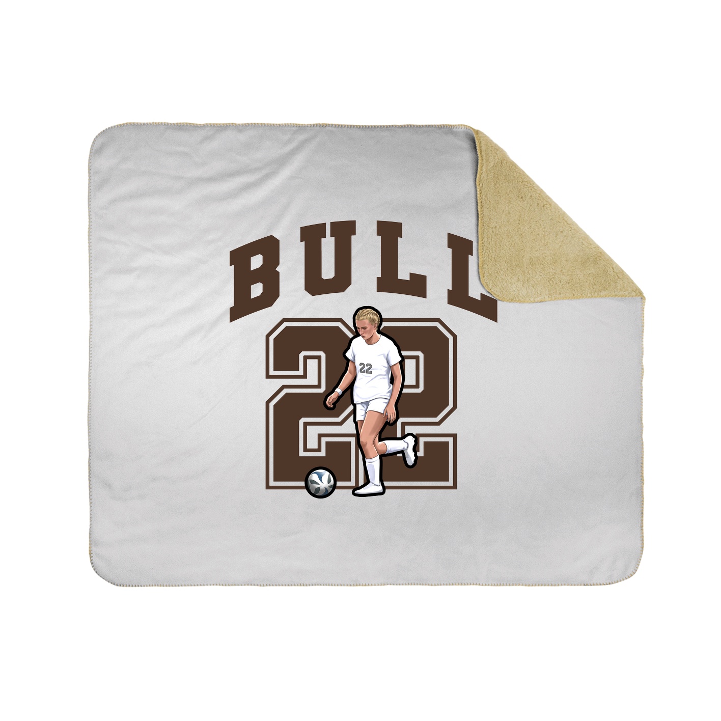 Throw Blanket — Number in White
