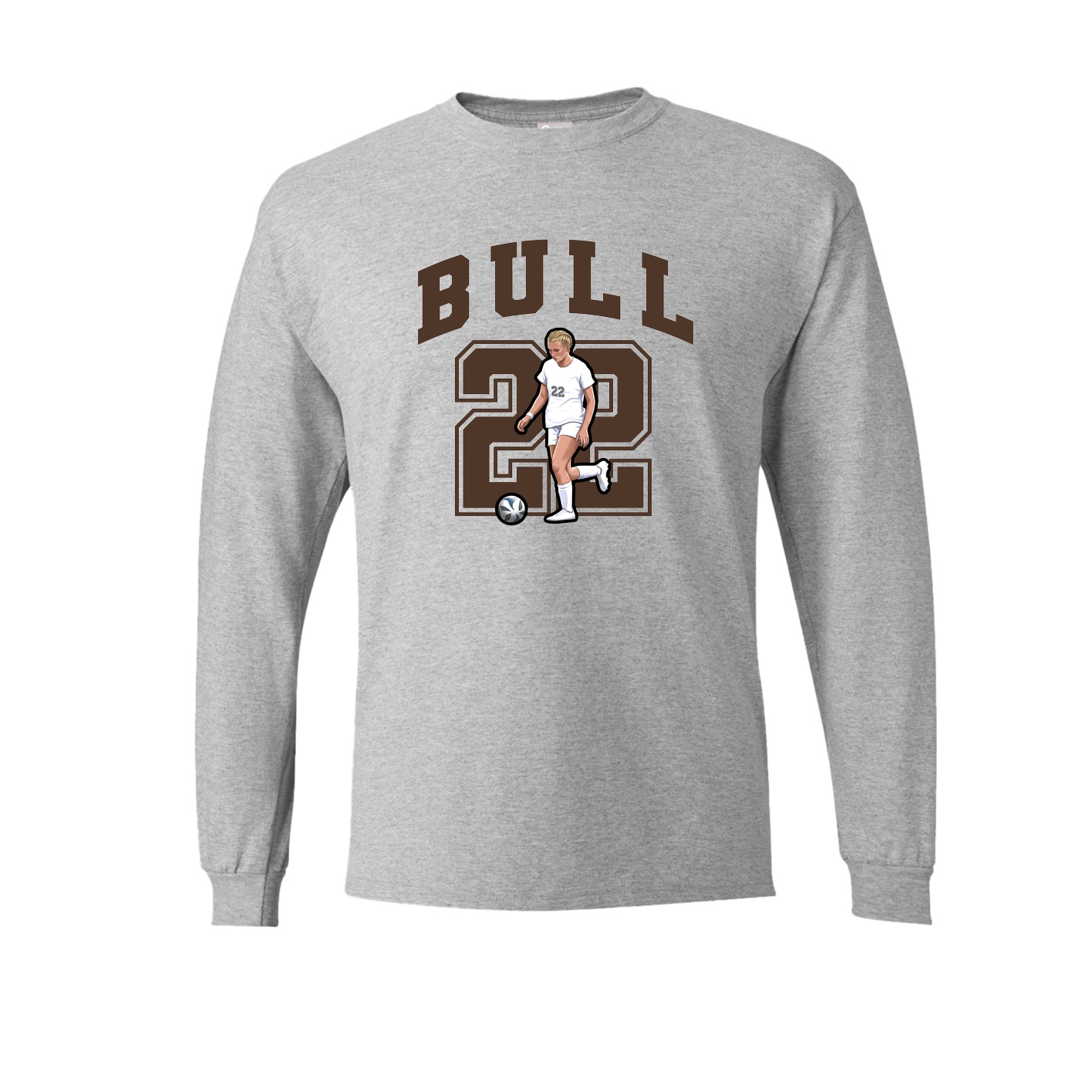 Long Sleeve Tee — Number in Grey