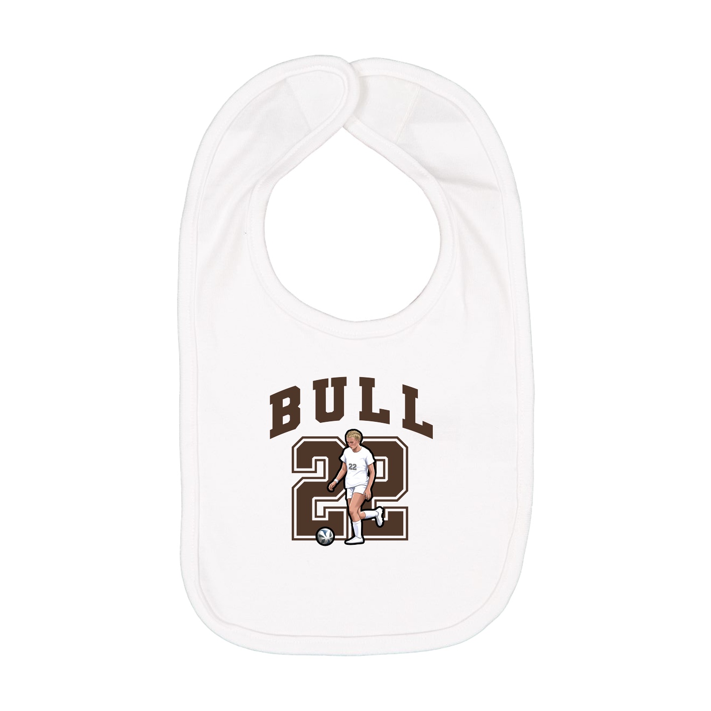 Infant Bib — Number in White