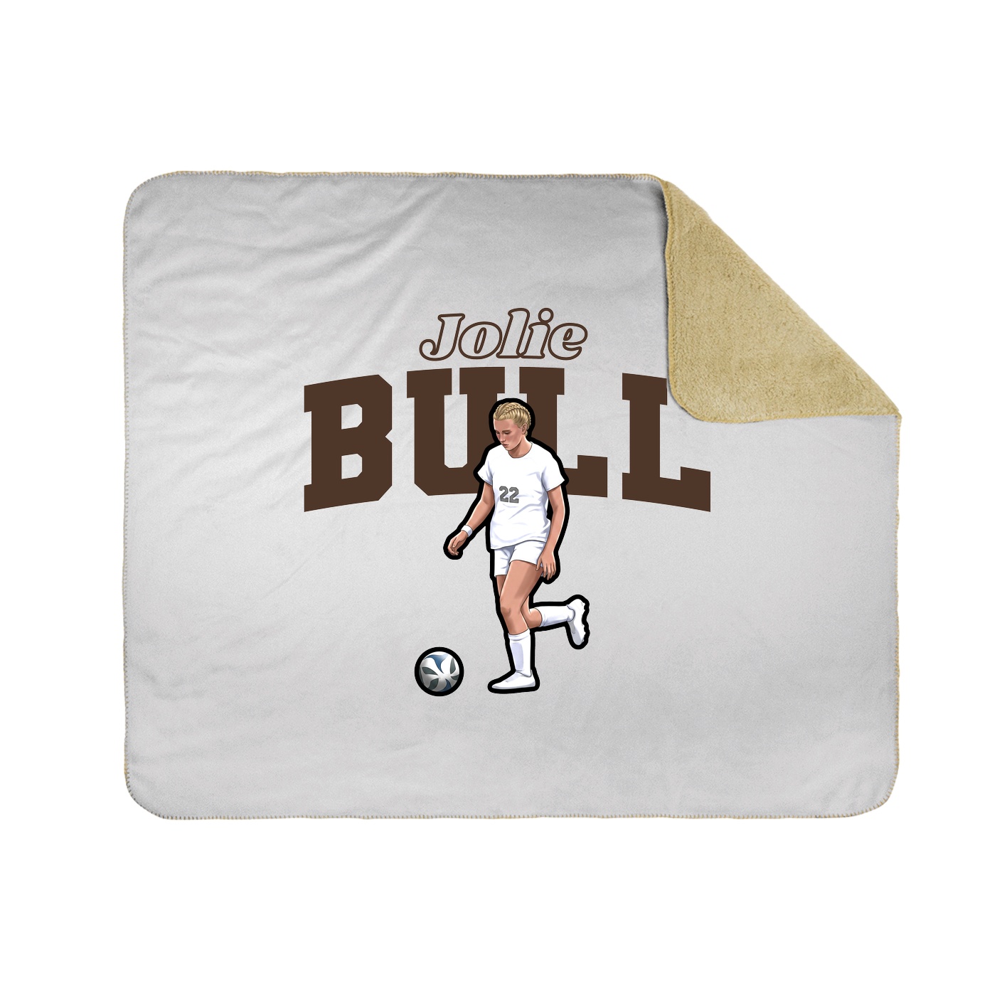 Throw Blanket — Name Arch in White