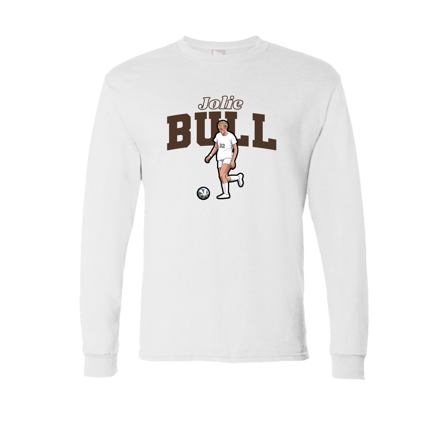 Long Sleeve Tee — Name Arch in White