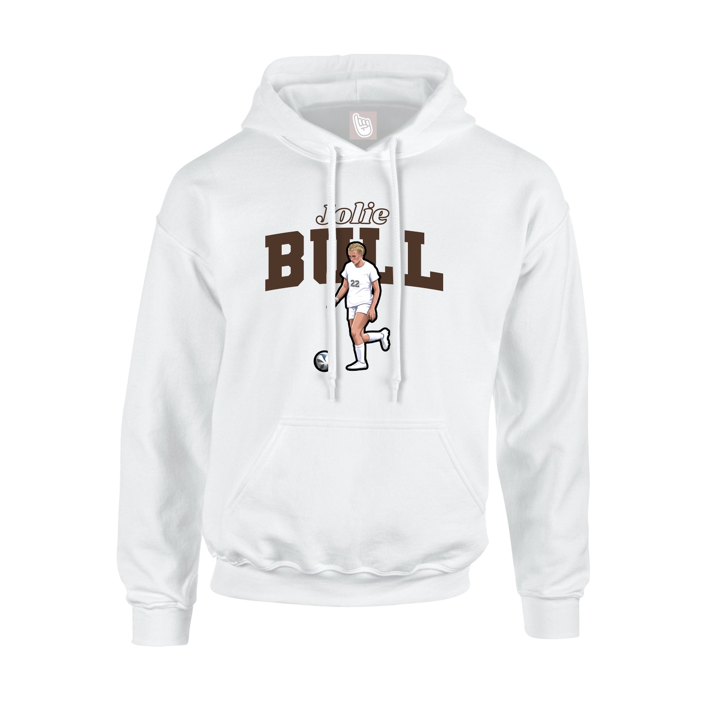 Hoodie — Name Arch in White