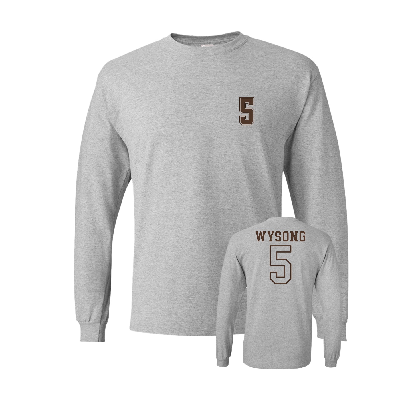 Long Sleeve Tee — Chest Back in Grey