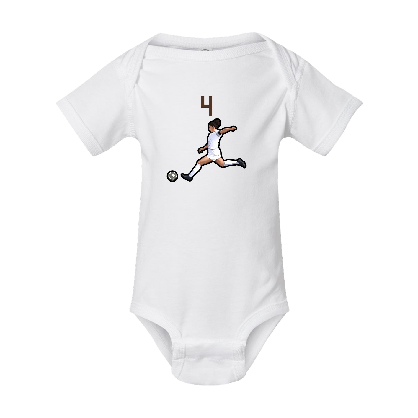 Baby Onesie — Number Top in White
