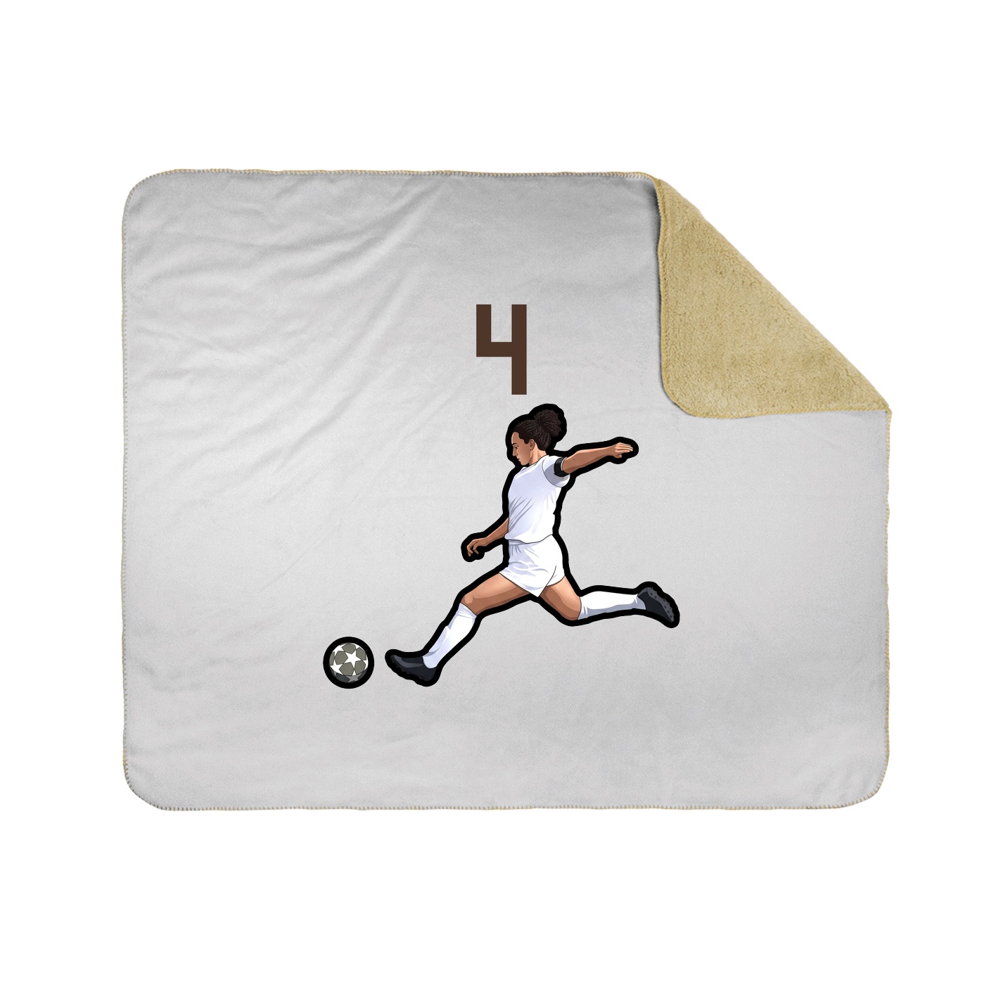 Throw Blanket — Number Top in White