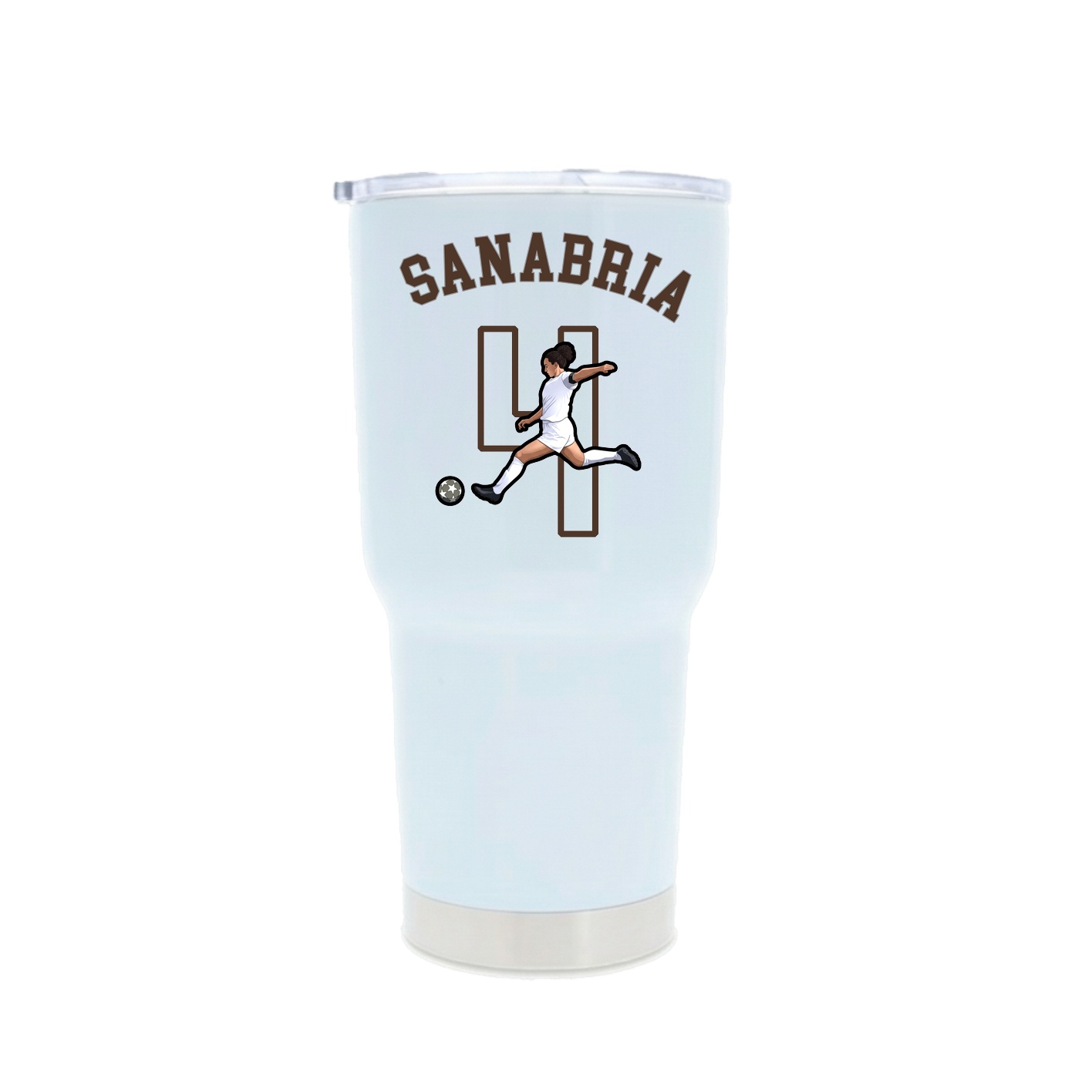 30oz Stainless Steel Tumbler — Shirsey Arch in White