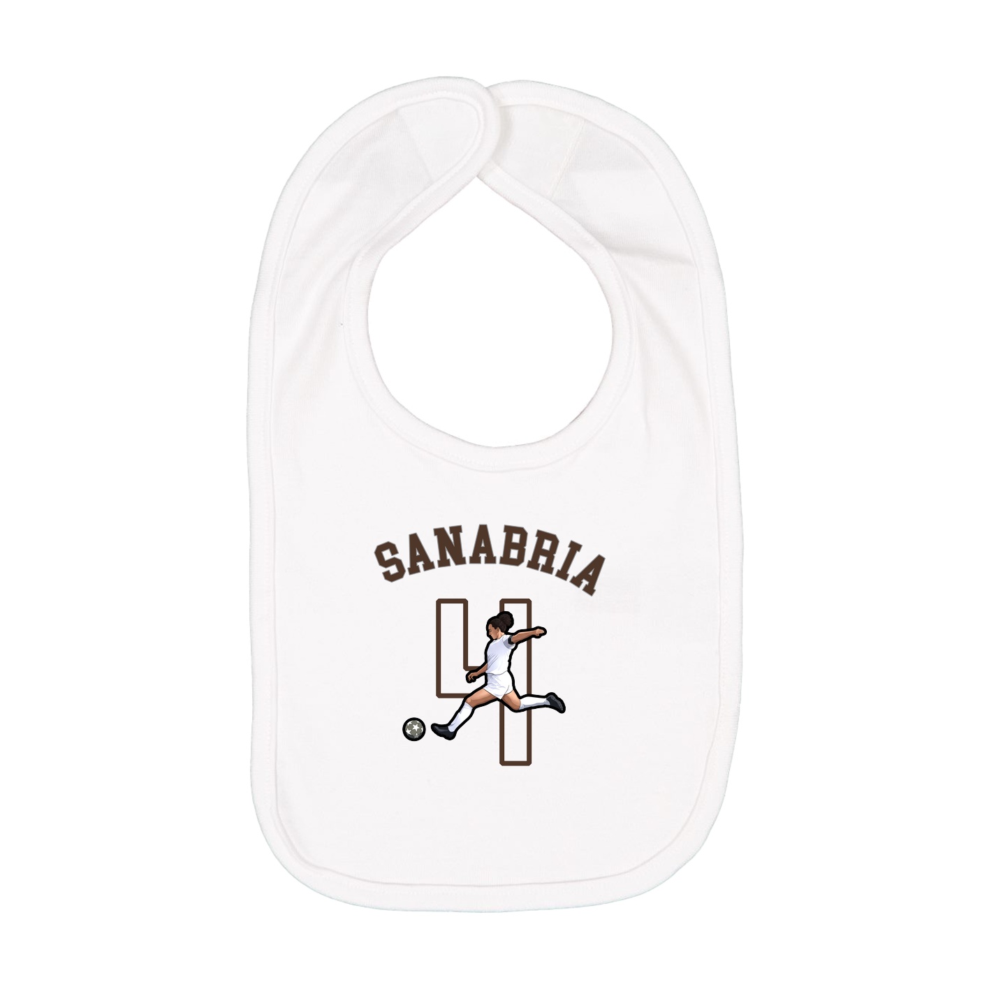 Infant Bib — Shirsey Arch in White