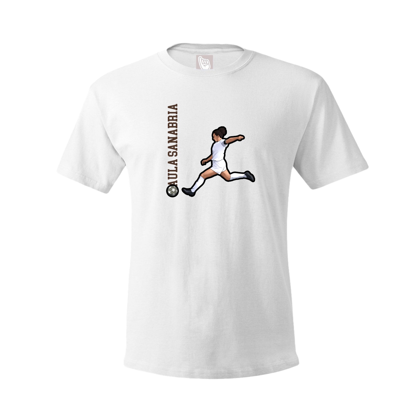 Youth Tee — Name Vertical in White