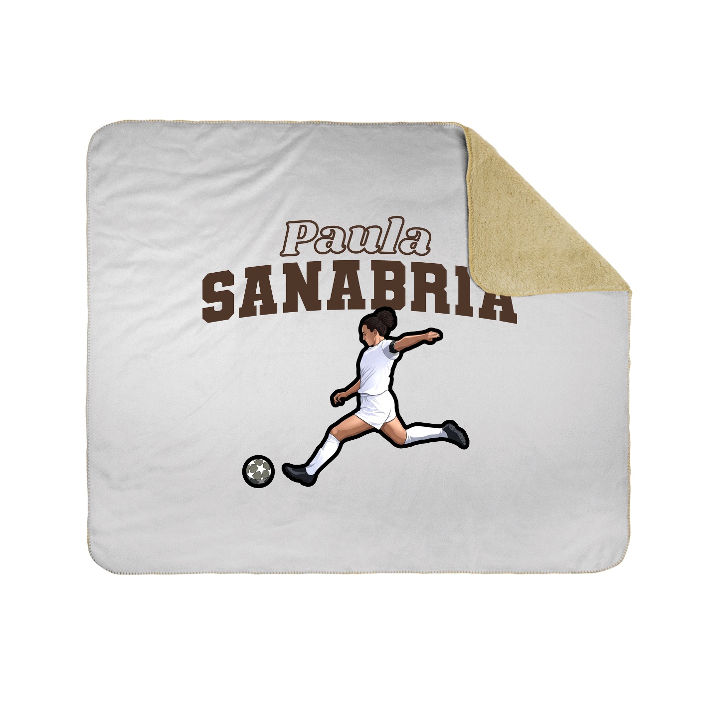 Throw Blanket — Name Arch in White