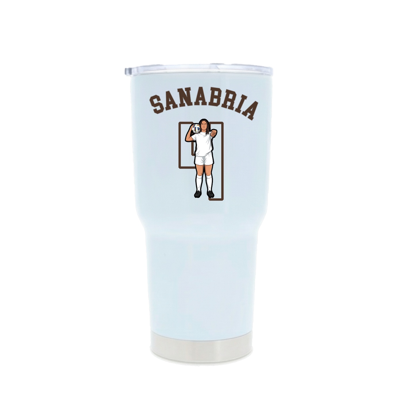 30oz Stainless Steel Tumbler — Shirsey Arch in White