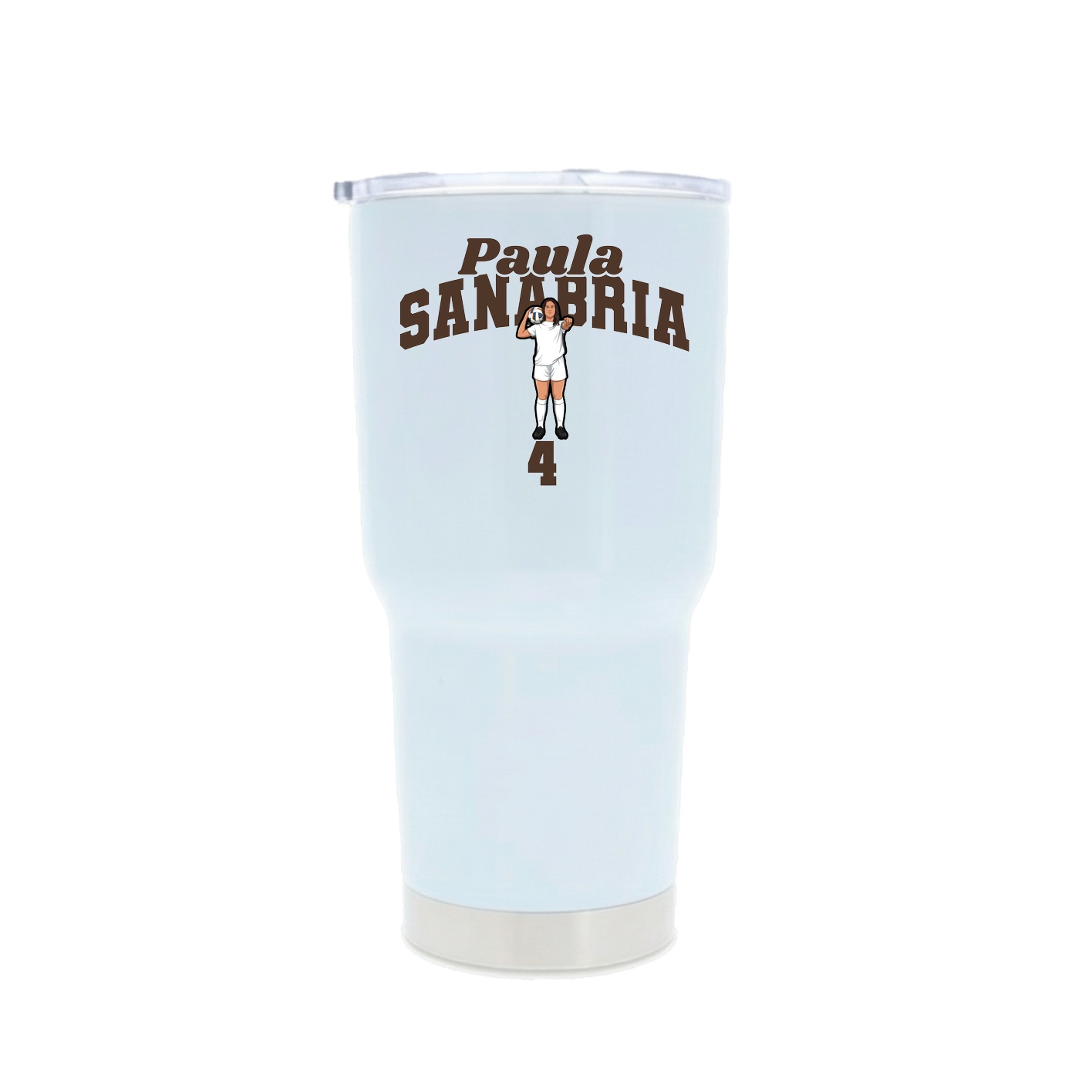 30oz Stainless Steel Tumbler — Signature Arch in White