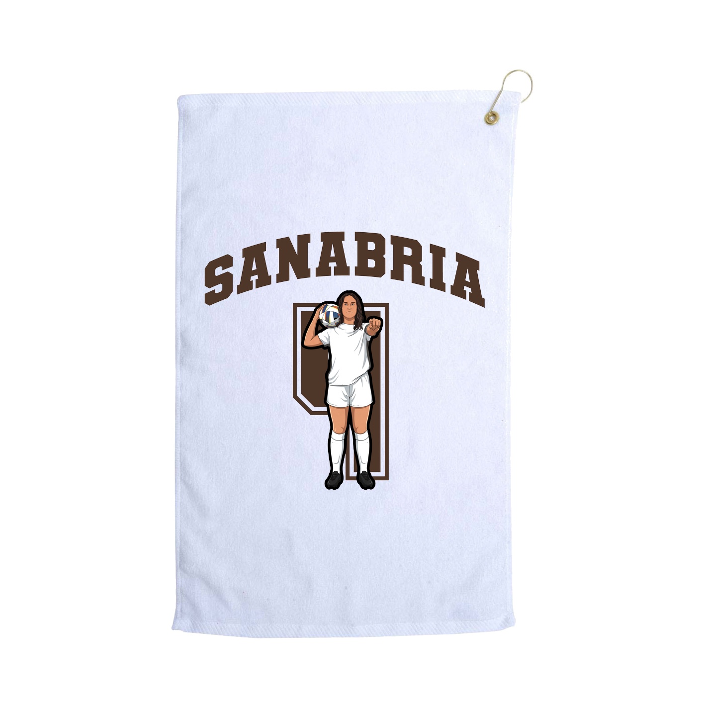 Golf Towel — Number in White