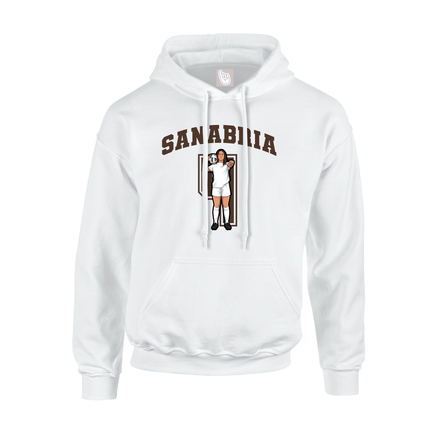 Youth Hoodie — Number in White