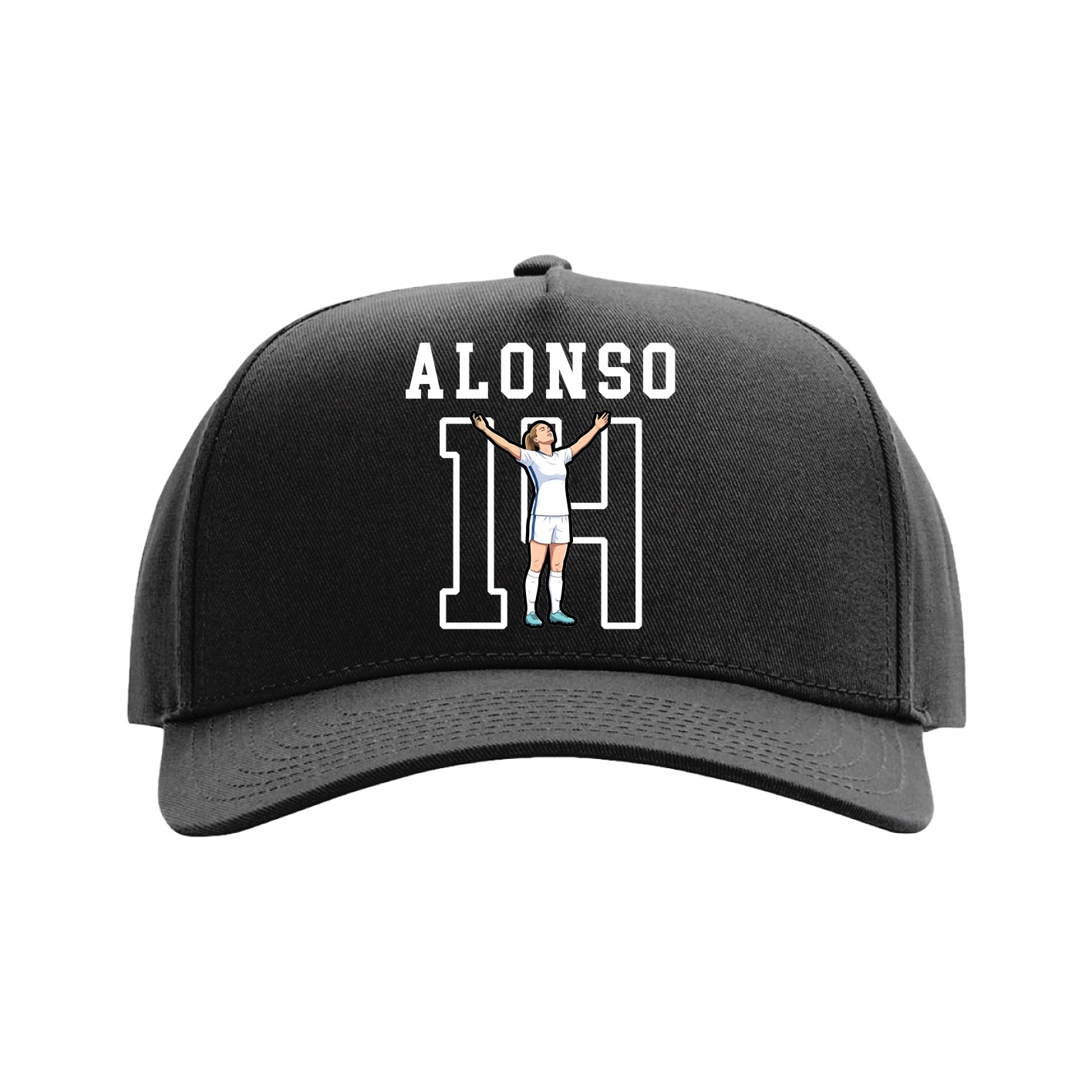 Full Fabric Five-Panel Champ Cap — Shirsey in Black