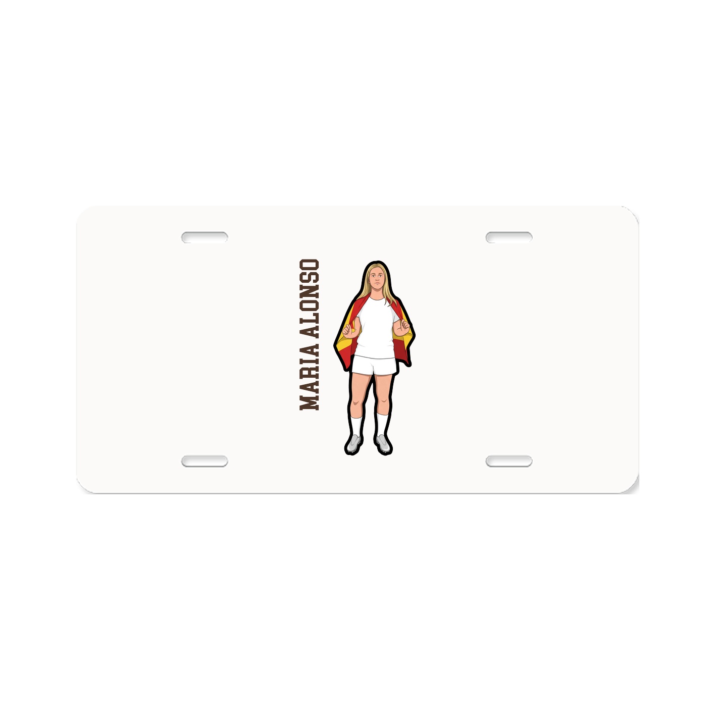 License Plate — Name Vertical in Classic