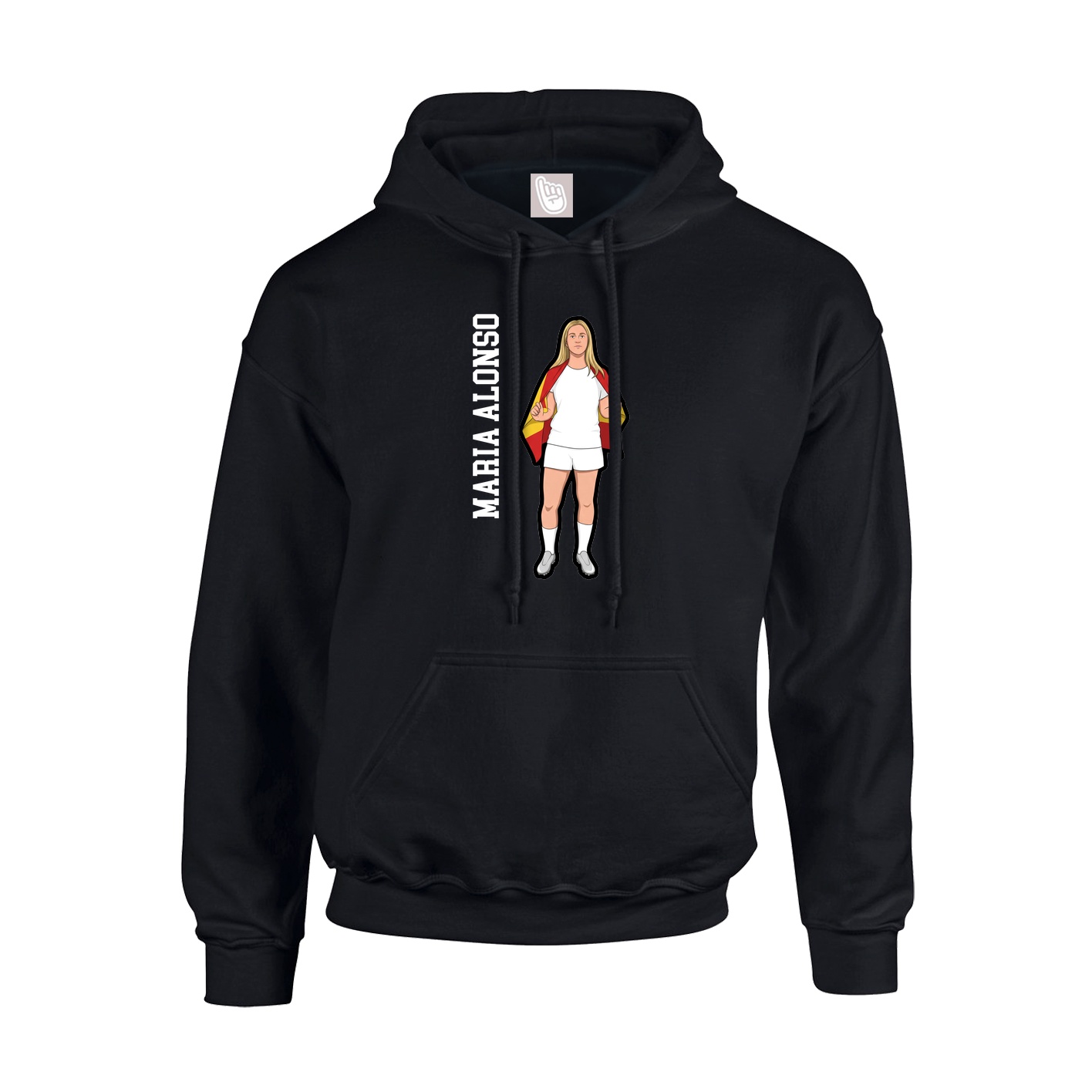 Youth Hoodie — Name Vertical in Black