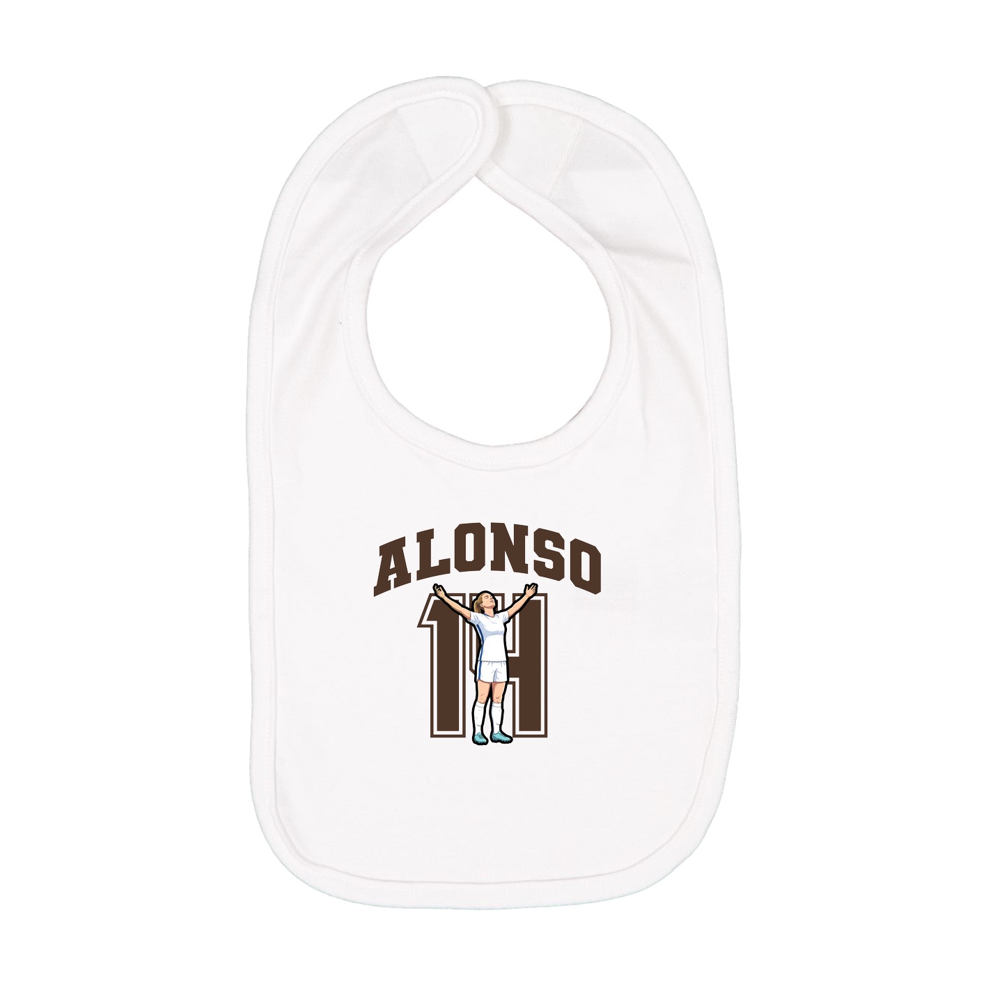 Infant Bib — Number in White