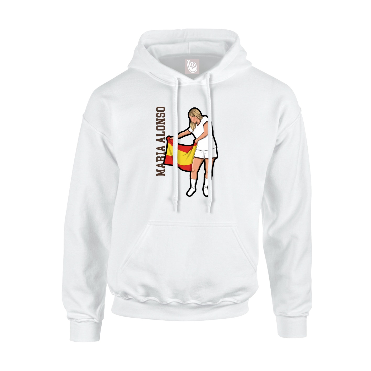 Hoodie — Name Vertical in White