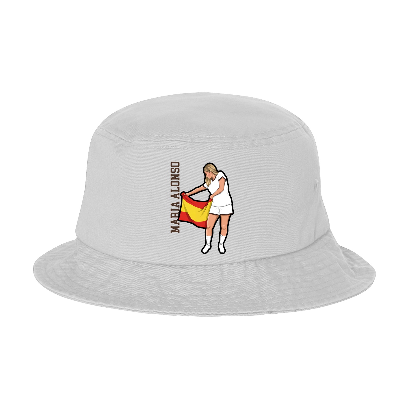 Bucket Cap — Name Vertical in White