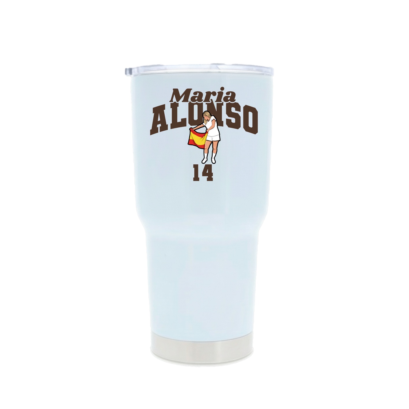 30oz Stainless Steel Tumbler — Signature Arch in White