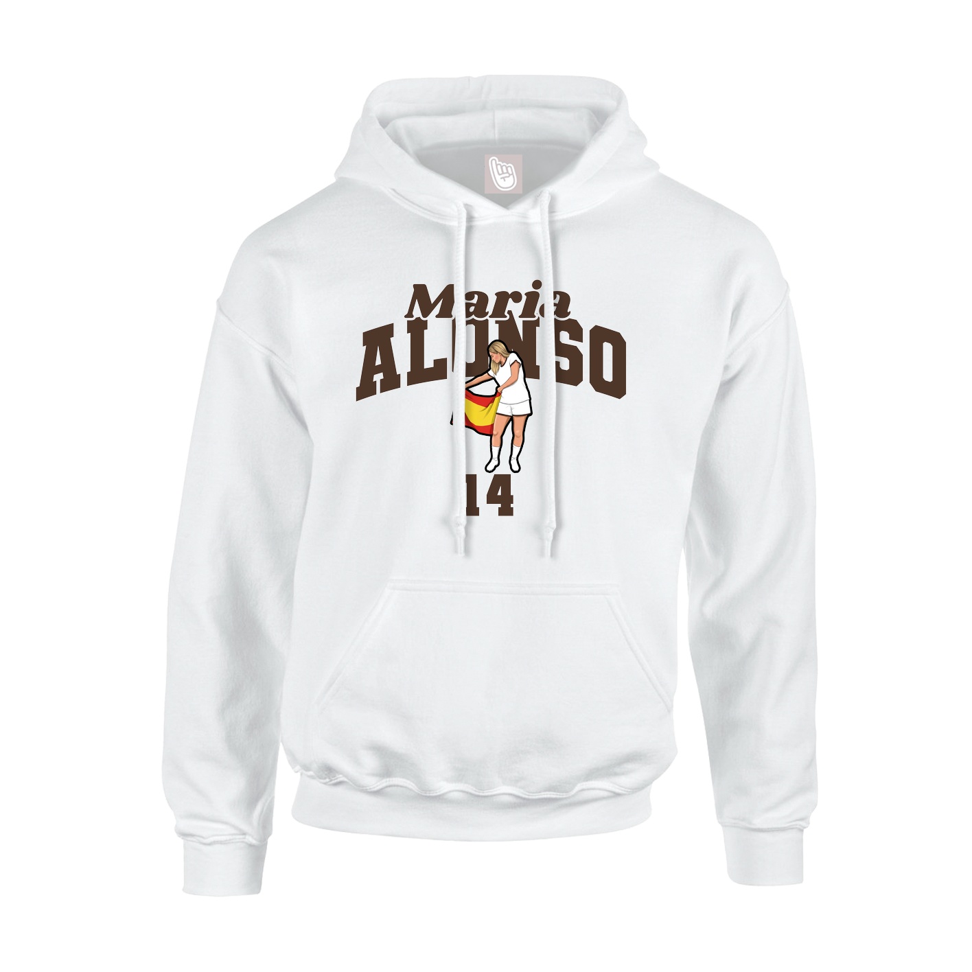 Youth Hoodie — Signature Arch in White
