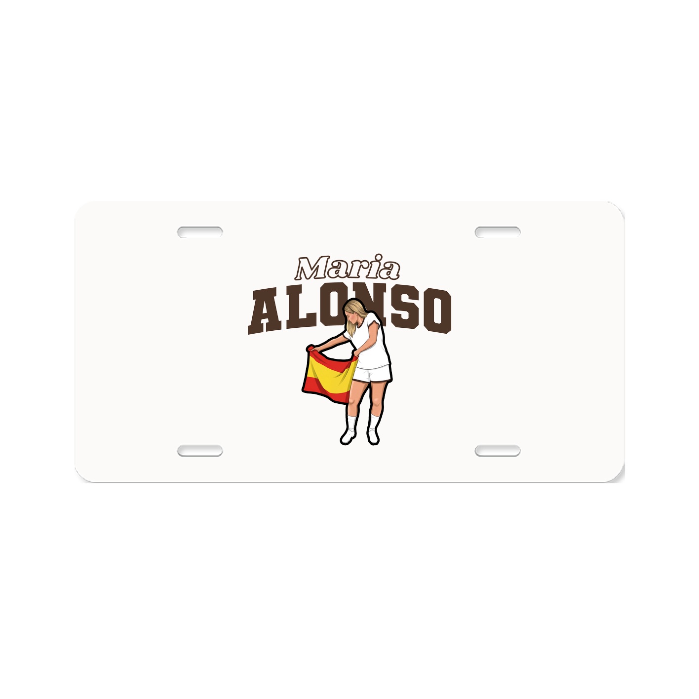 License Plate — Name Arch in Classic