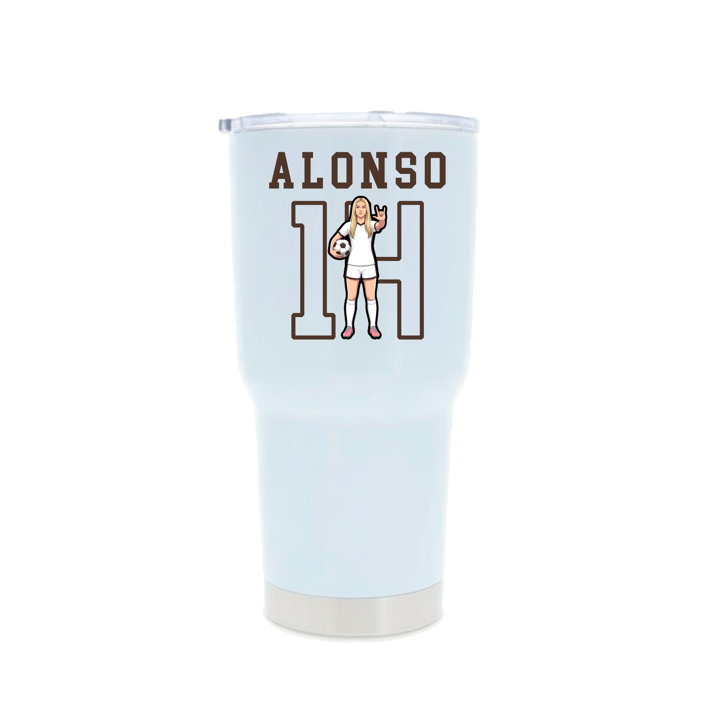 30oz Stainless Steel Tumbler — Shirsey in White