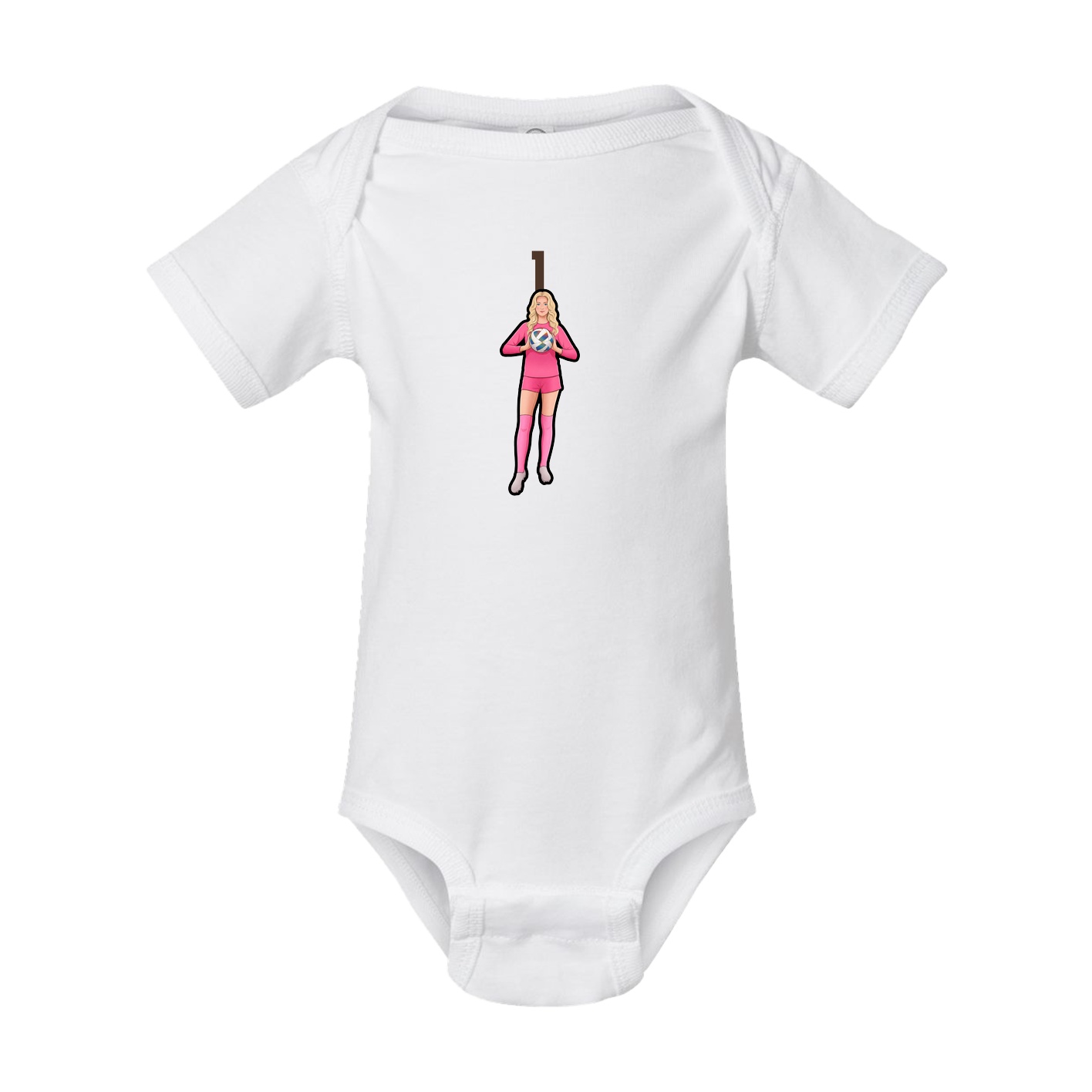 Baby Onesie — Number Top in White