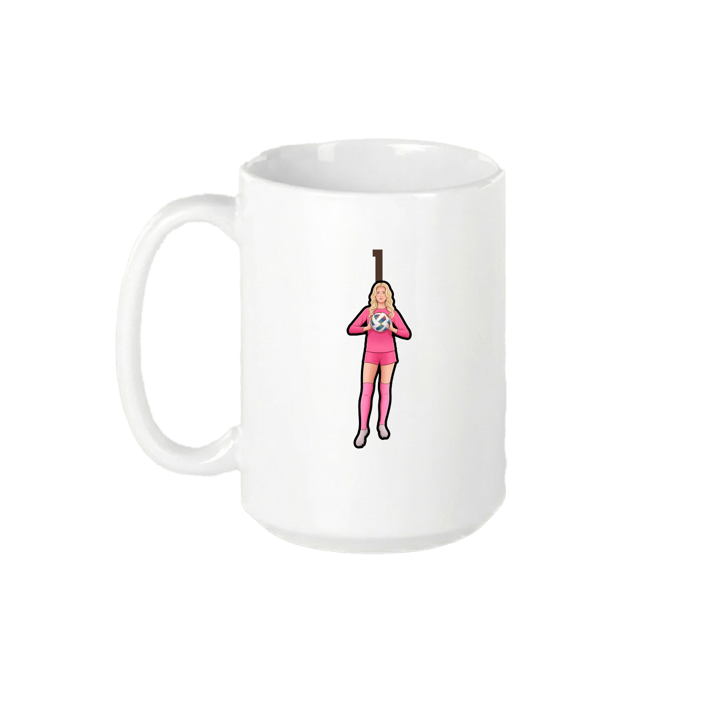 15oz Coffee Mug — Number Top in White