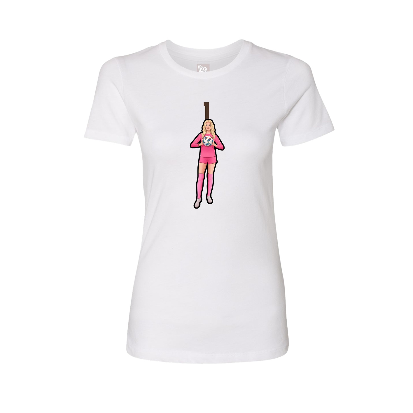Fitted Women's Tee — Number Top in White