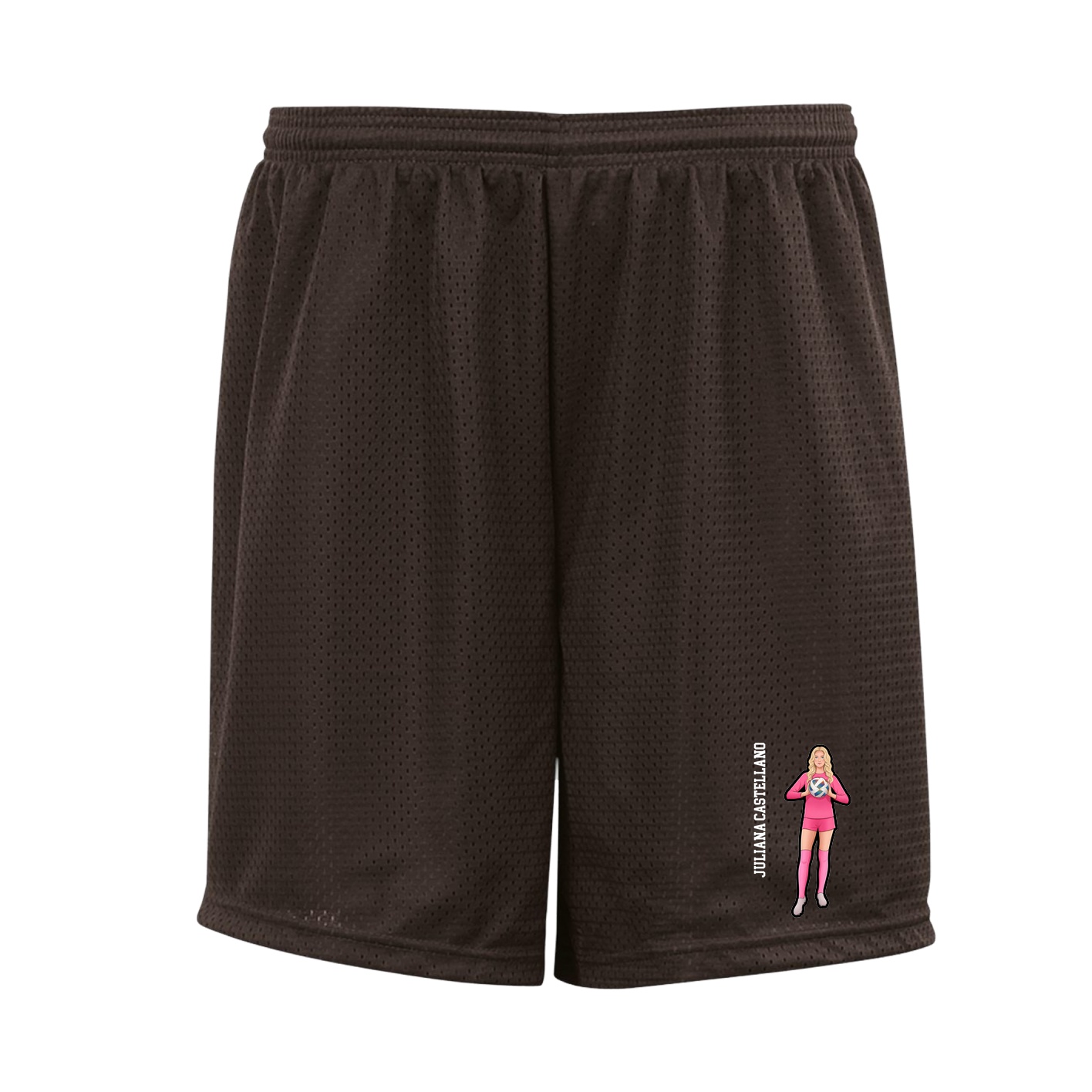 Shorts — Name Vertical in Brown