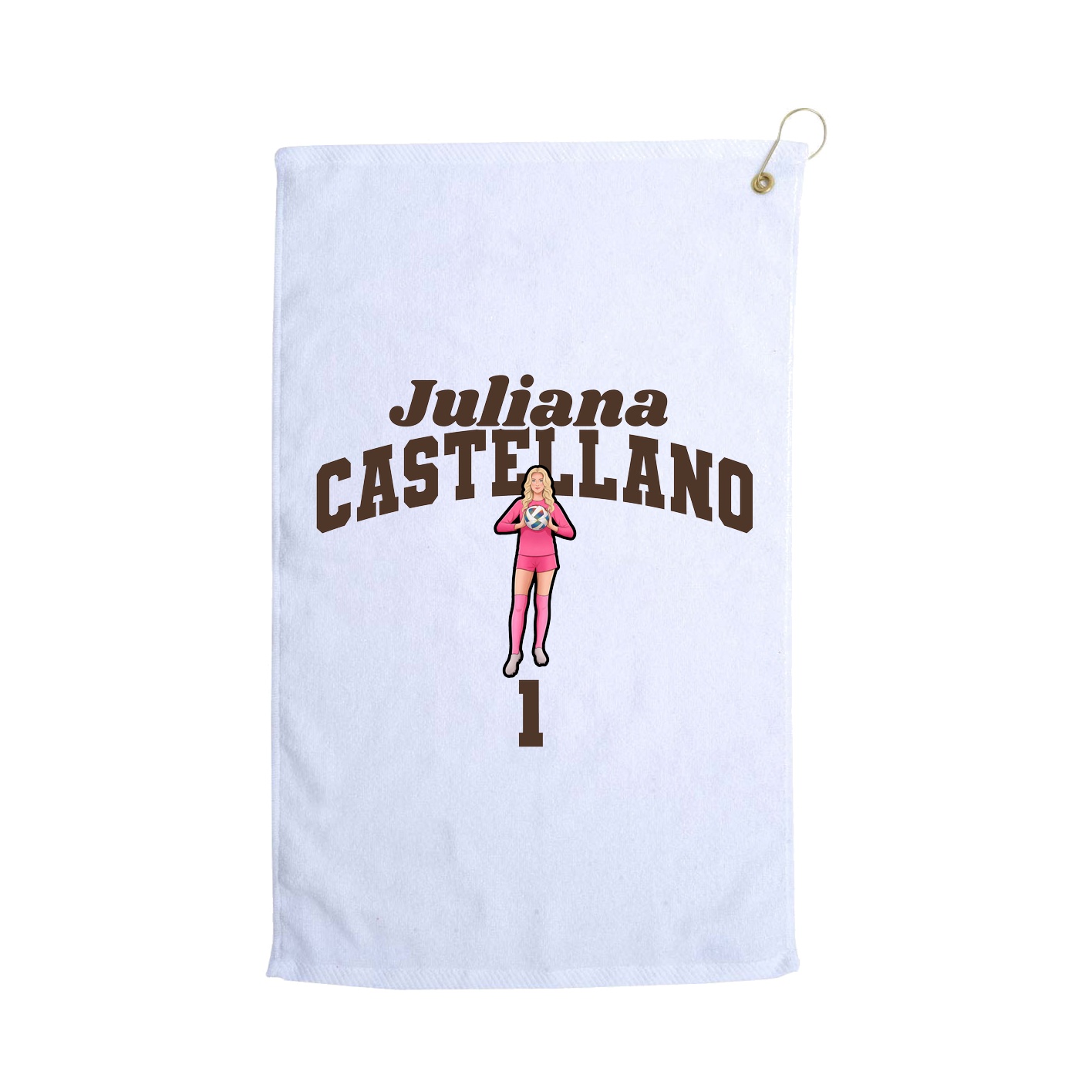 Golf Towel — Signature Arch in White