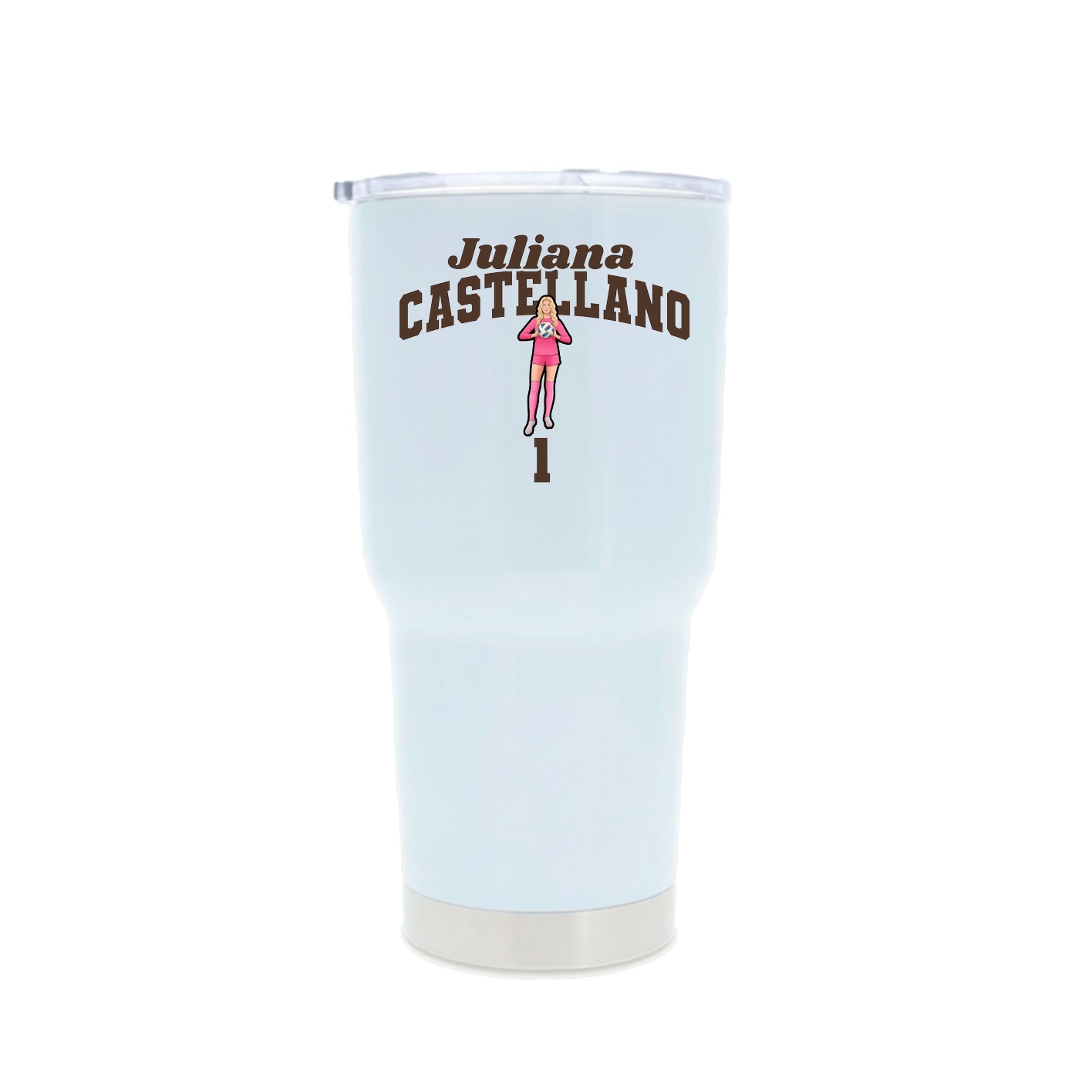 30oz Stainless Steel Tumbler — Signature Arch in White