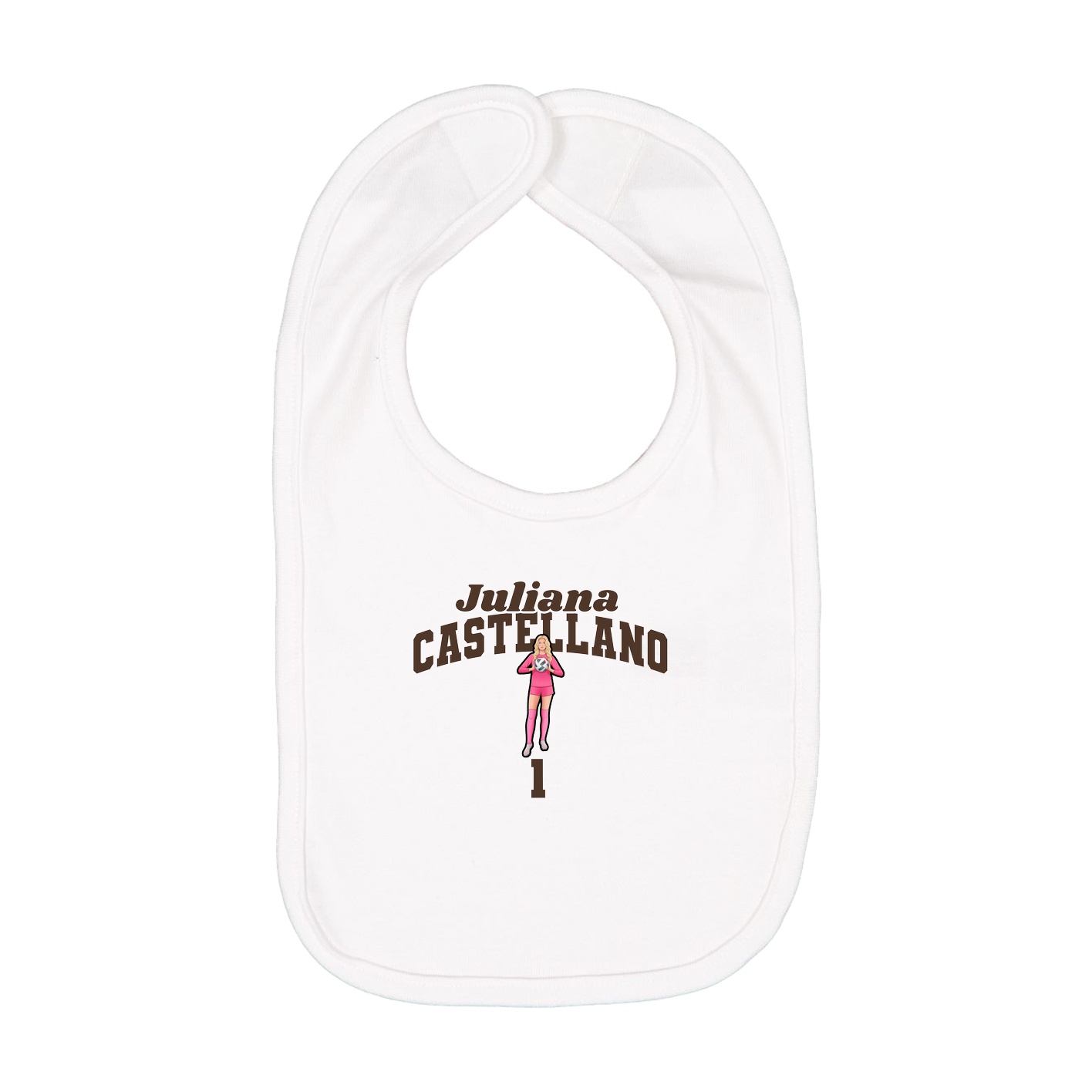 Infant Bib — Signature Arch in White