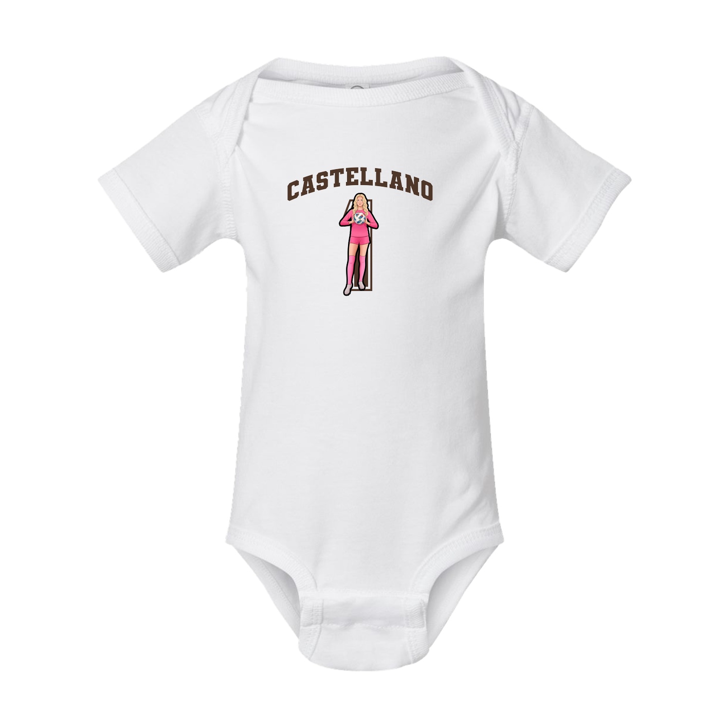 Baby Onesie — Number in White
