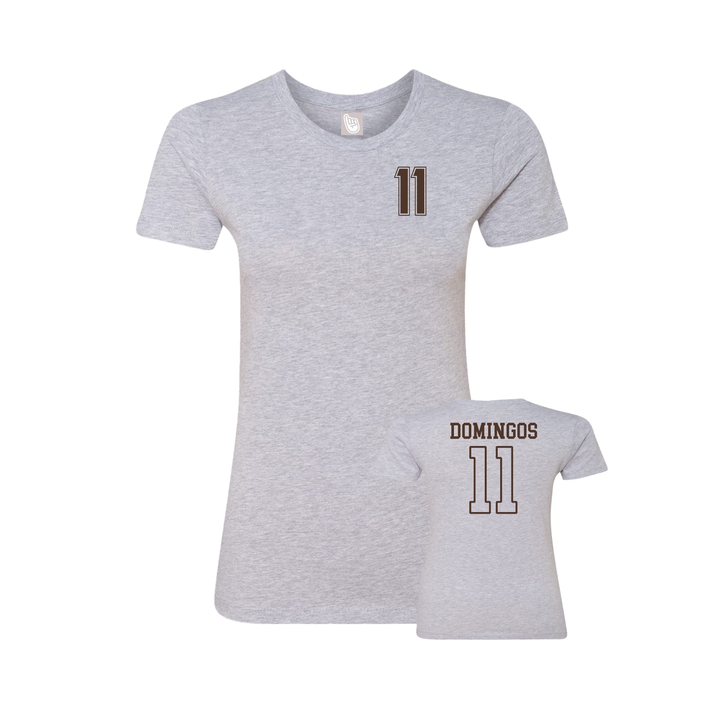 Womens Tee — Chest Back in Grey