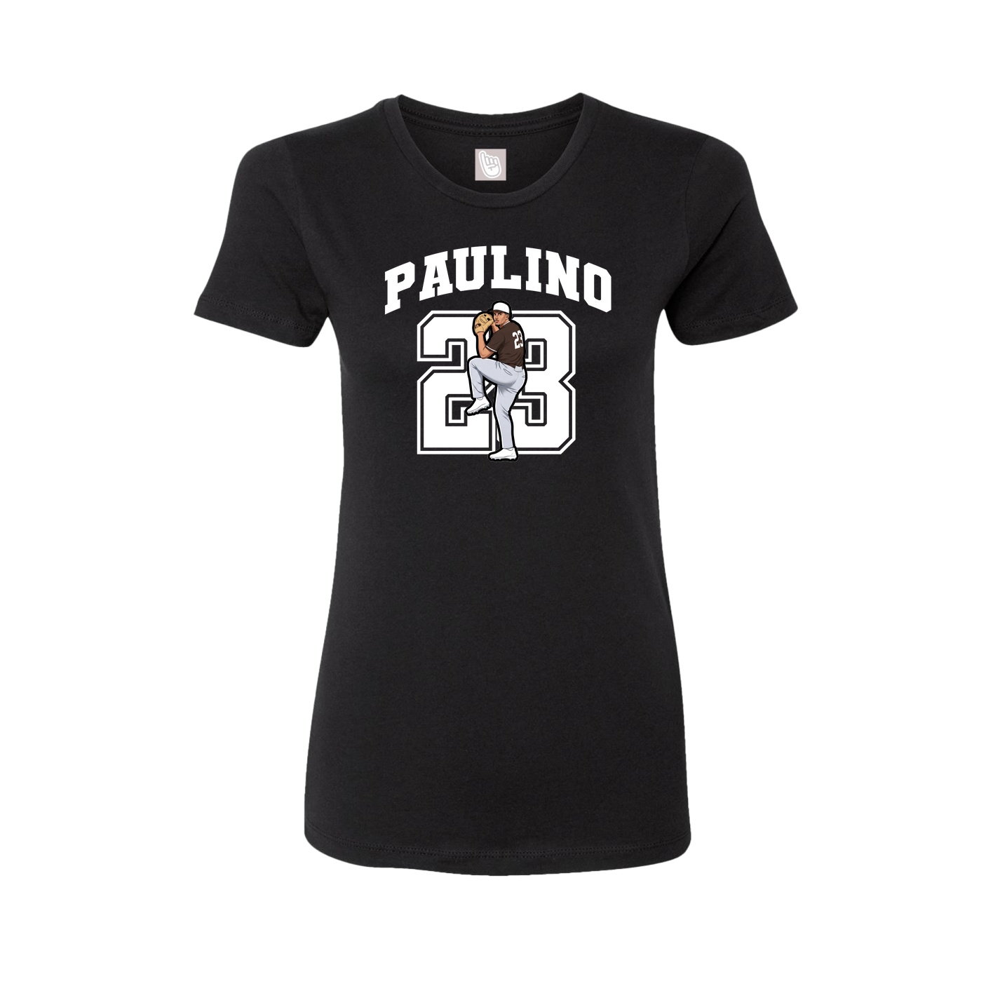 Womens Tee — Number in Black