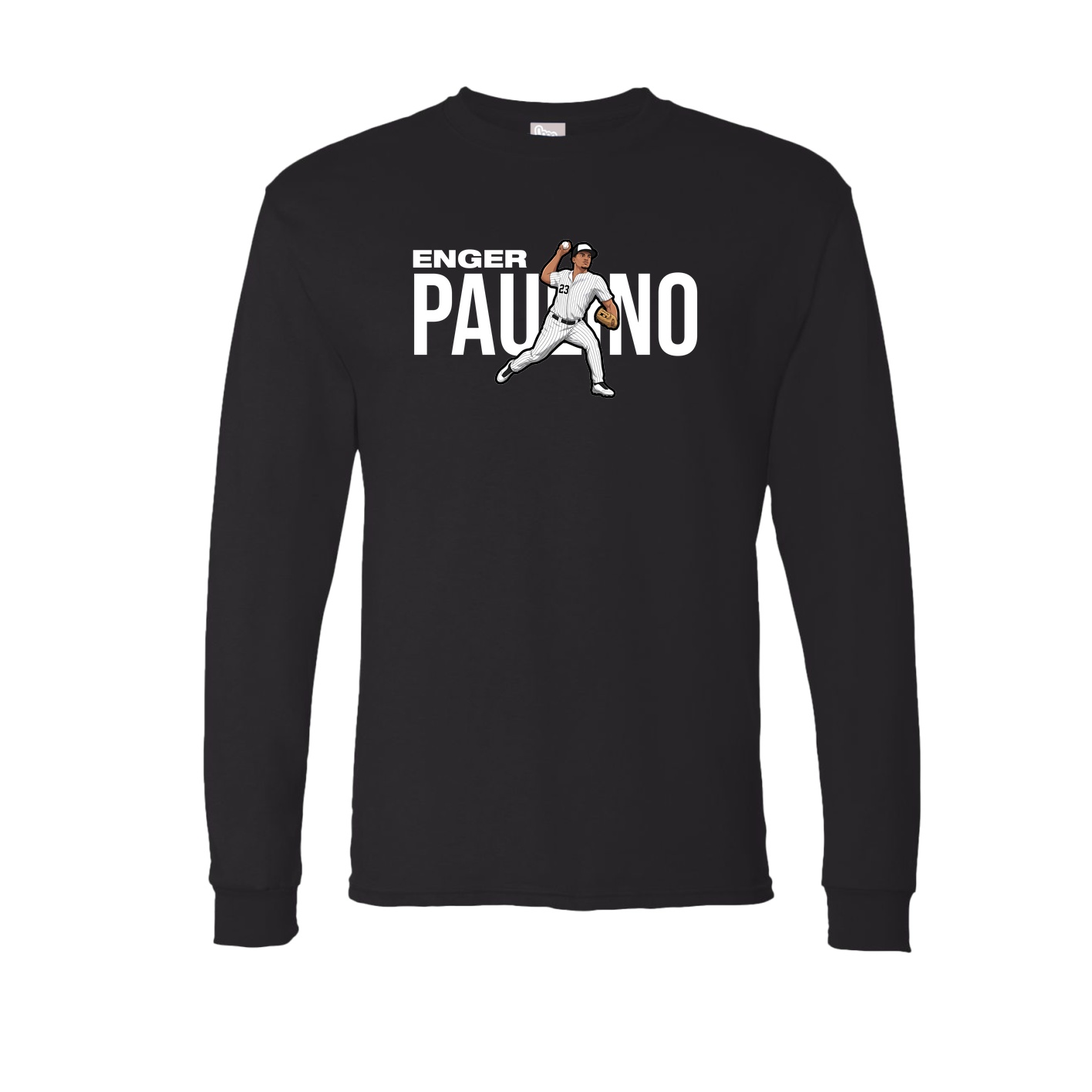 Long Sleeve Tee — Player Name in Black