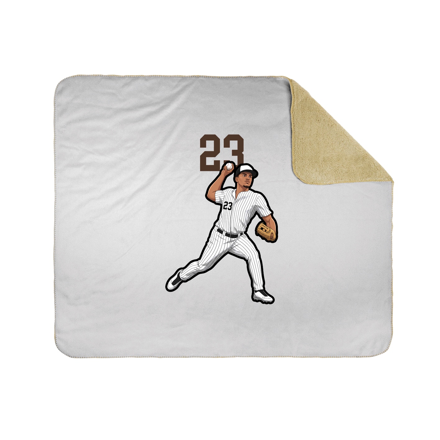Throw Blanket — Number Top in White
