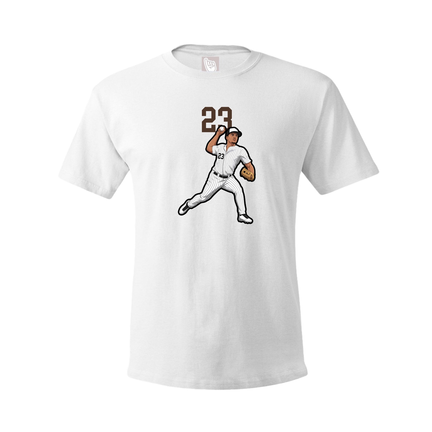 Youth Tee — Number Top in White