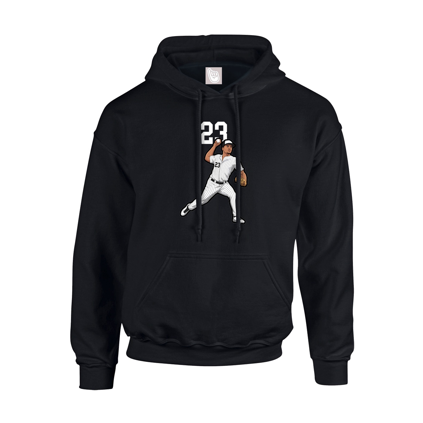 Hoodie — Number Top in Black