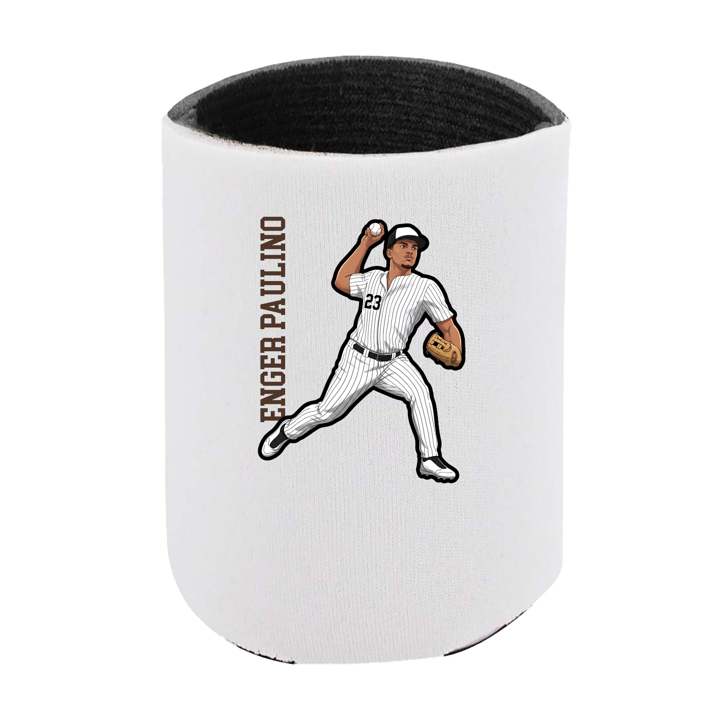 Can Holder — Name Vertical in White