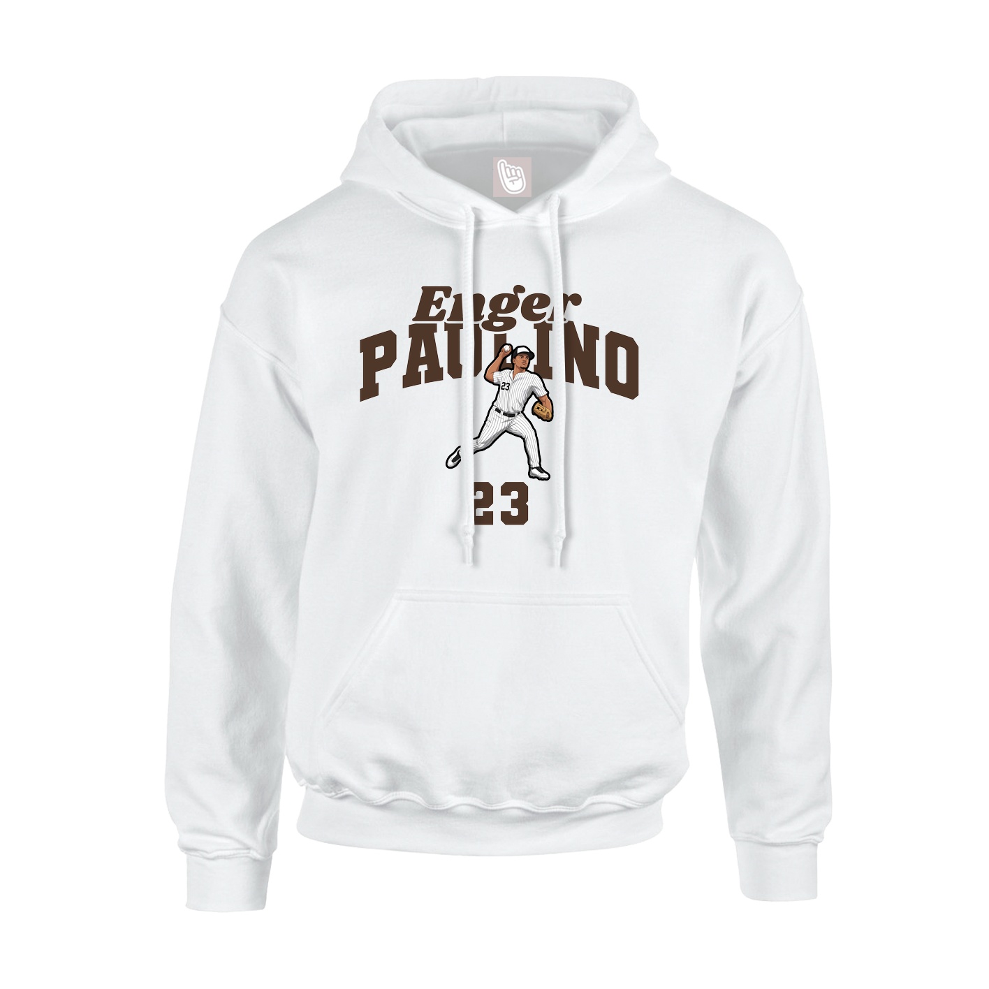 Youth Hoodie — Signature Arch in White