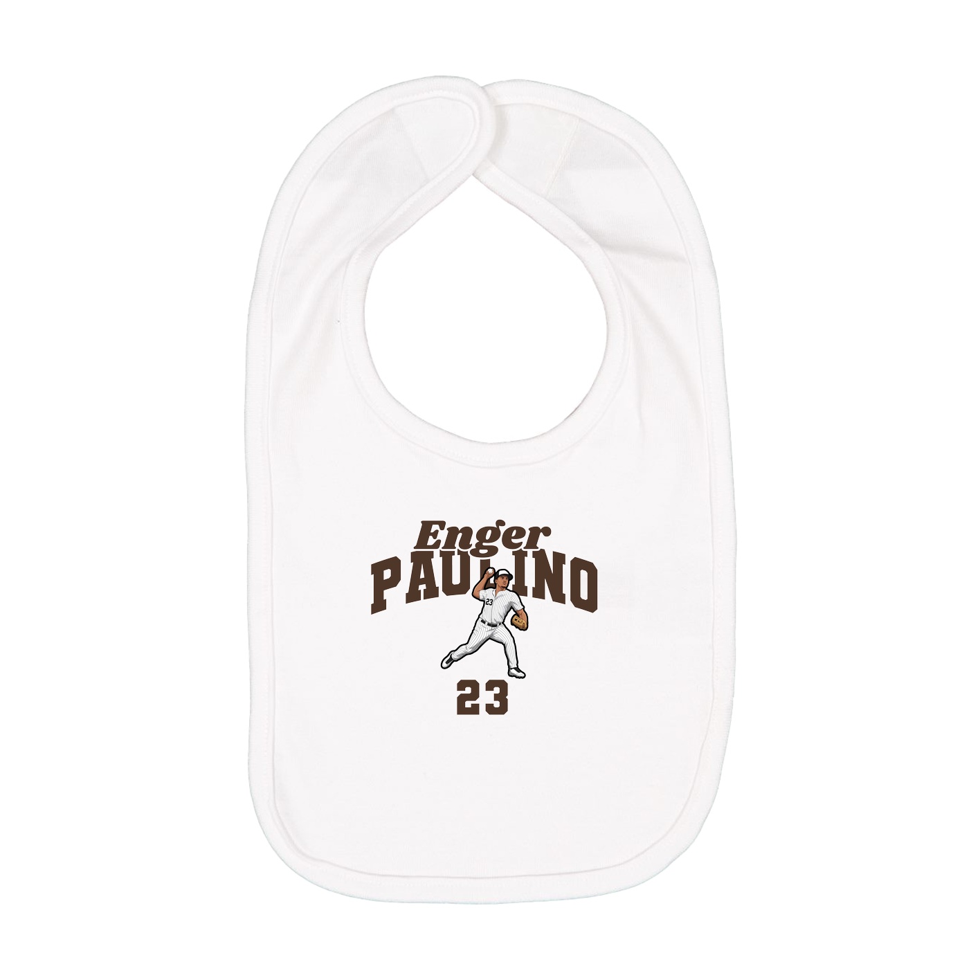 Infant Bib — Signature Arch in White
