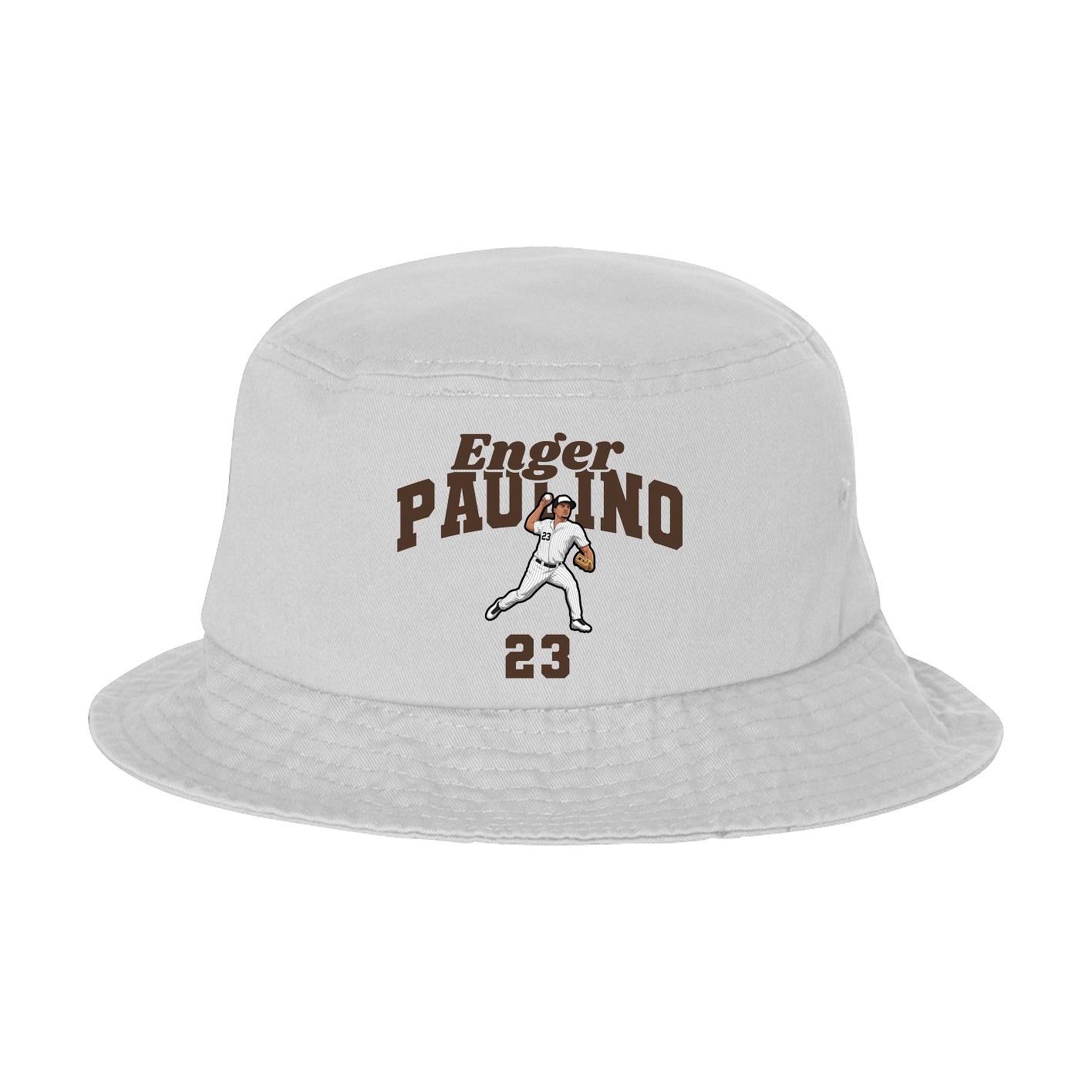 Bucket Cap — Signature Arch in White