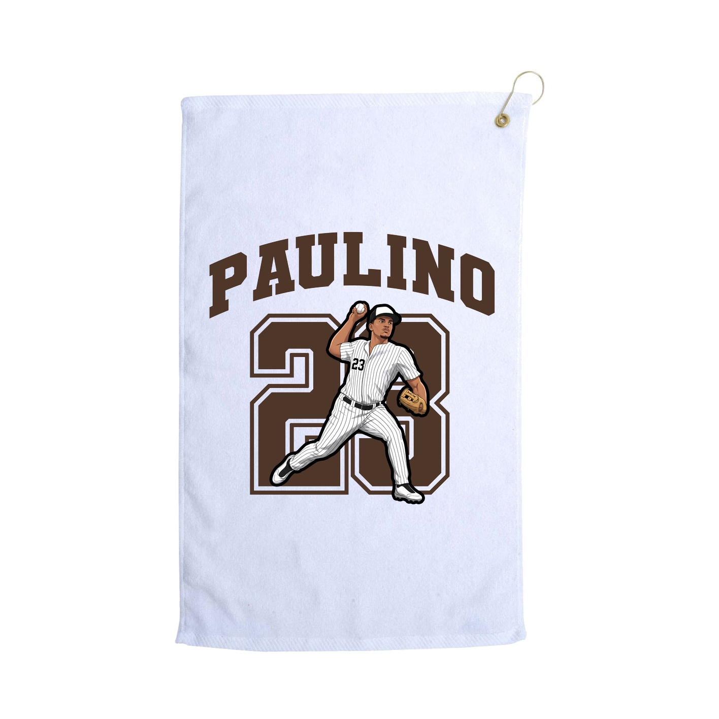 Golf Towel — Number in White