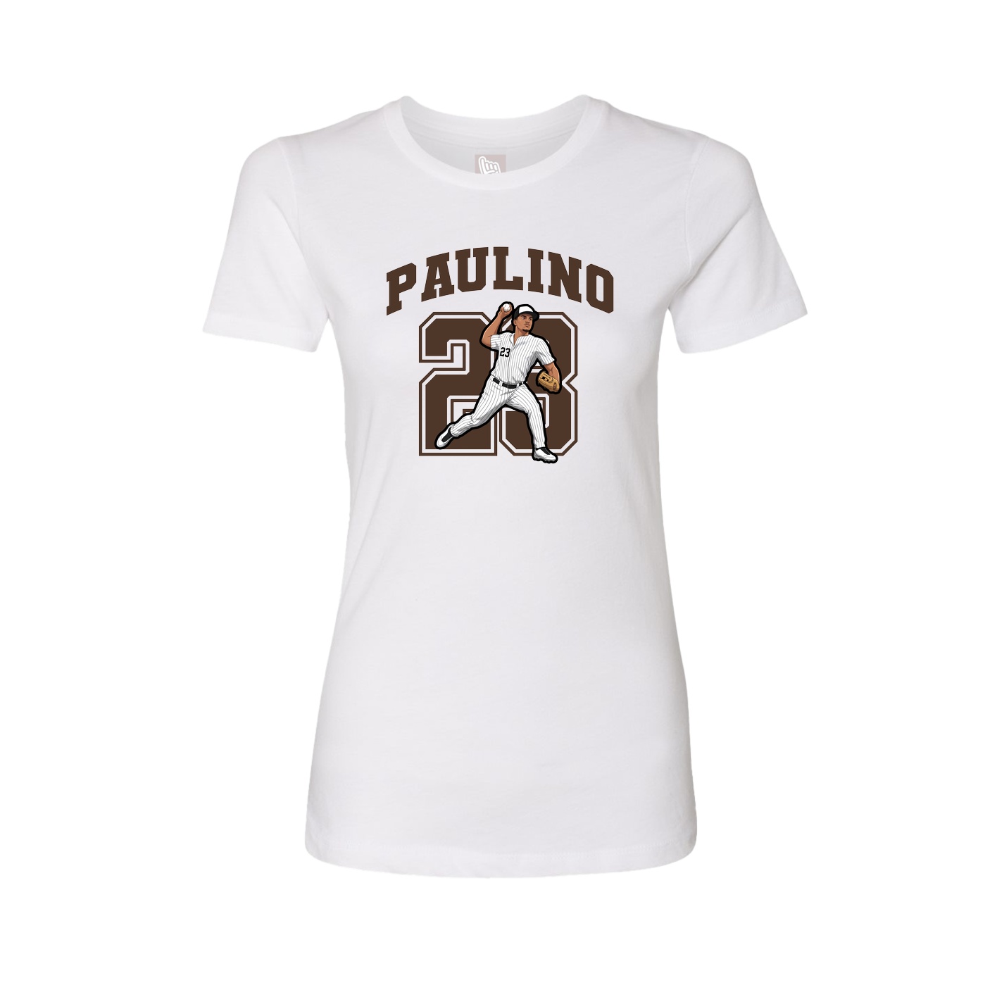 Womens Tee — Number in White