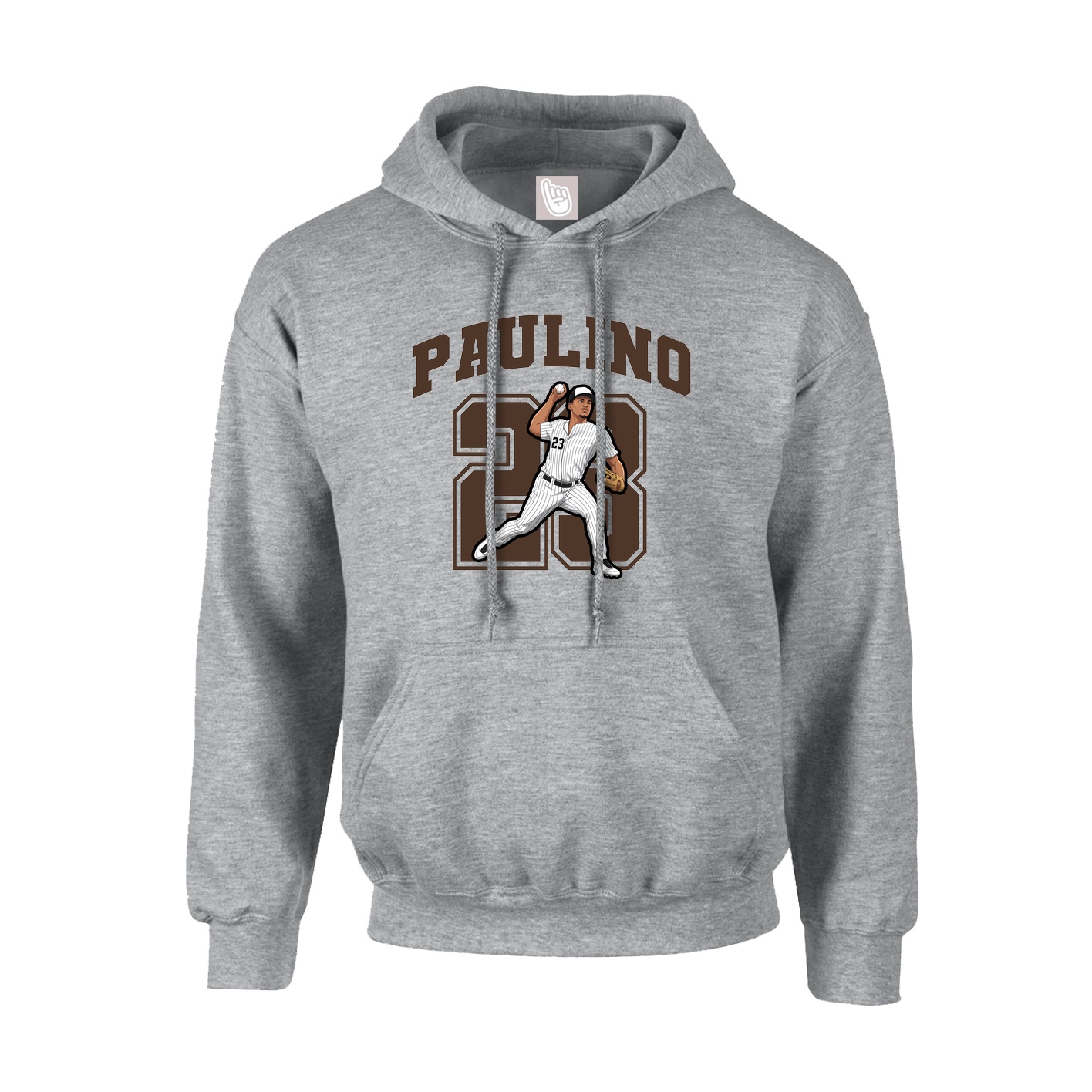 Hoodie — Number in Grey