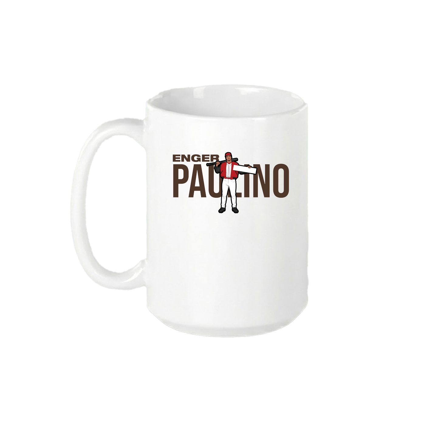 15oz Coffee Mug — Player Name in White